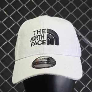 Gorra North Face blanco logo negro