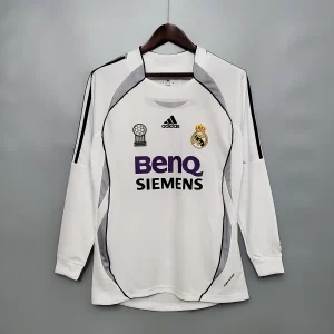 Camiseta Real Madrid 06/07 Casa - (Retro) Manga Larga